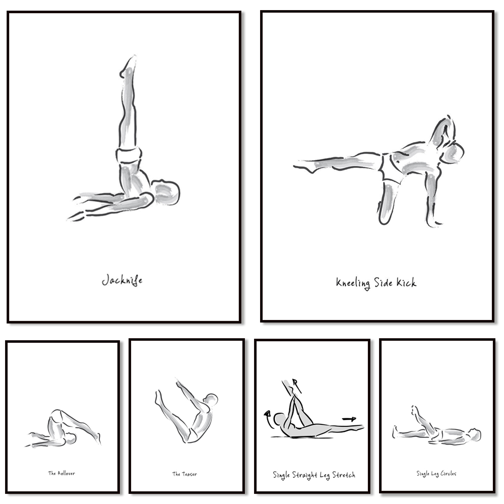 Infografías en blanco y negro  - Pilates Yoga Gifts reseña y precio