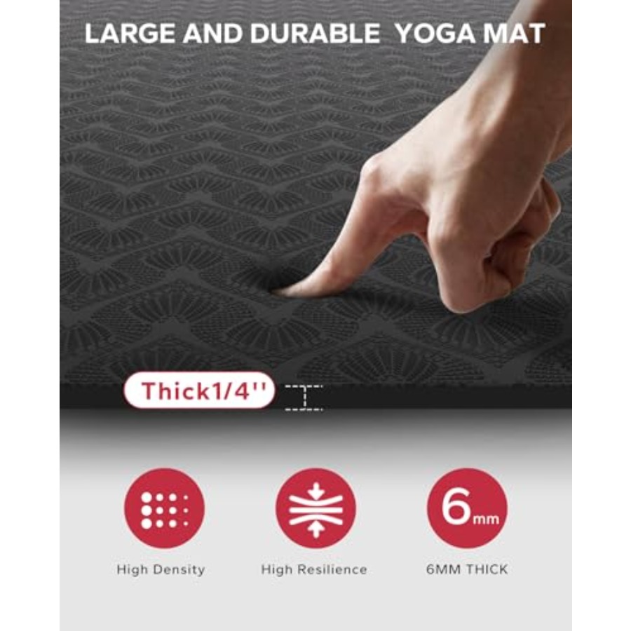 Esterilla de yoga extragrande  - Pilates Yoga Mat Thickness reseña y precio